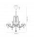 Clearance - Gabrielle Chandelier Glass Sconce & Glass Crystal Droplets 5 Light E14 Polished Brass Finish-7