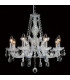 Clearance - Gabrielle Chandelier Acrylic Sconce & Glass Crystal Droplets 8 Light E14 Polished Chrome Finish-2