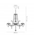 Clearance - Gabrielle Chandelier Acrylic Sconce & Glass Crystal Droplets 8 Light E14 Polished Chrome Finish-7