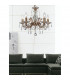 Clearance - Gabrielle Chandelier Acrylic Sconce & Glass Droplets 8 Light E14 Mink Finish-5