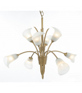 Clearance - Ancona Pendant 8 Light G9 Satin French Gold-1