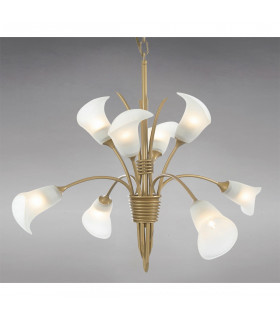 Clearance - Ancona Pendant 8 Light G9 Satin French Gold-2