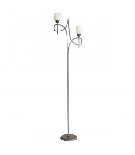 Clearance - San Marino Floor Lamp In-Line Dimmer 2 Light E14 Tex/Pewter NOT LED/CFL Compatible-1