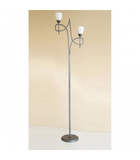 Clearance - San Marino Floor Lamp In-Line Dimmer 2 Light E14 Tex/Pewter NOT LED/CFL Compatible-2