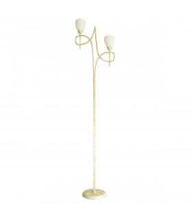 Clearance - San Marino Floor Lamp In-Line Switch 2 Light E14 Cream/French Gold-1