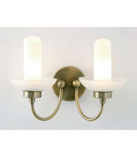 Clearance - Ferrara Wall Lamp 2 Light G9 Antique Brass-2