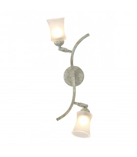 Clearance - Toscano Wall Lamp 2 Light G9 White/French Gold-1