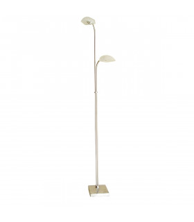 Clearance - Udine Floor Lamp In-Line Dimmer 2 Light G9 Satin Chrome NOT LED/CFL Compatible-1