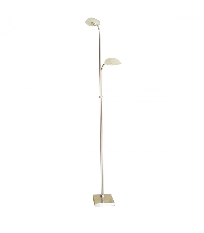 Clearance - Udine Floor Lamp In-Line Dimmer 2 Light G9 Satin Chrome NOT LED/CFL Compatible-1