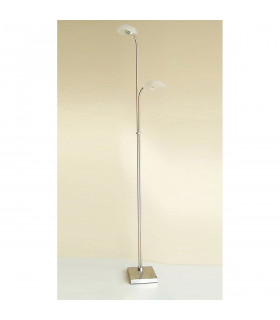 Clearance - Udine Floor Lamp In-Line Dimmer 2 Light G9 Satin Chrome NOT LED/CFL Compatible-2