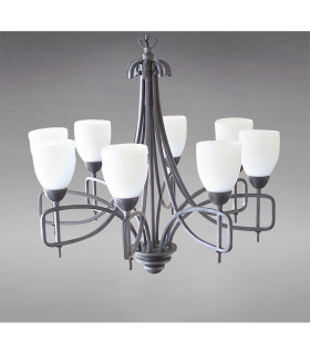 Clearance - Ortona Pendant 8 Light E14 Russet Brown-2