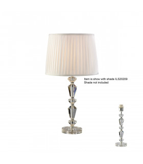 Clearance - Renee Crystal Table Lamp WITHOUT SHADE E27 Silver Finish-1