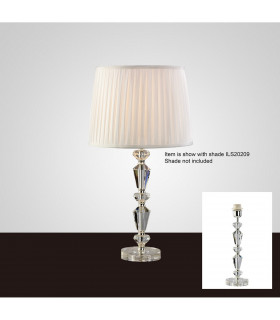 Clearance - Renee Crystal Table Lamp WITHOUT SHADE E27 Silver Finish-2