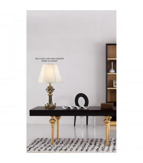 Clearance - Elmo Large Crystal Table Lamp WITHOUT SHADE E27 Antique Brass-2