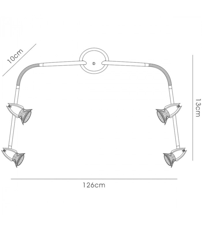 Clearance - Habo Linear Flexi 4 Light GU10 Polished Chrome-3