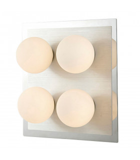 Clearance - IP44 Globe Flush Ceiling Light G9 4 Light G9 In Polished Chrome & Aluminium-1