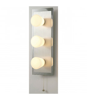 Clearance - IP44 Cone Wall Lamp Pull-Cord Switch 3 Light G9 Polished Chrome & Aluminium-2