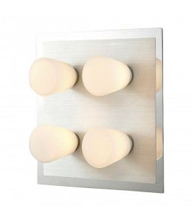 Clearance - IP44 Cone Flush Ceiling 4 Light G9 Polished Chrome & Aluminium-1