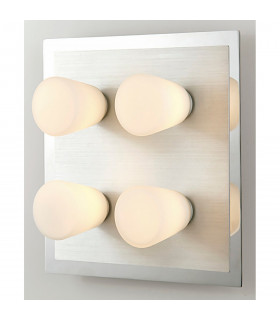 Clearance - IP44 Cone Flush Ceiling 4 Light G9 Polished Chrome & Aluminium-2