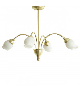 Clearance - Rimini Pendant 4 Light G9 Satin Brass-1