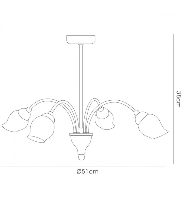 Clearance - Rimini Pendant 4 Light G9 Satin Brass-3