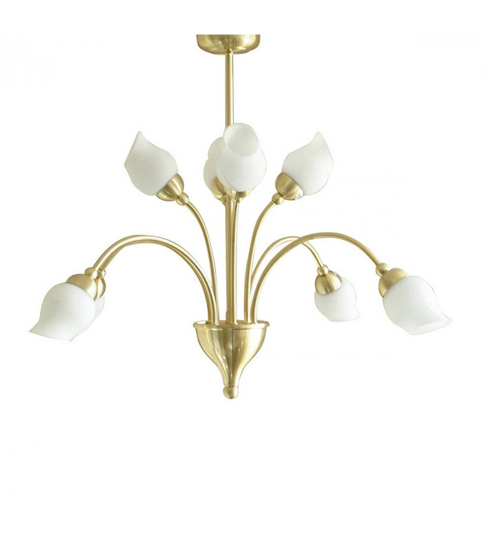 Clearance - Rimini Pendant 8 Light G9 Satin Brass-1