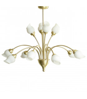 Clearance - Rimini Pendant 12 Light G9 Satin Brass-1