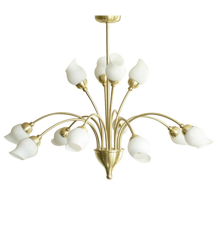 Clearance - Rimini Pendant 12 Light G9 Satin Brass-1
