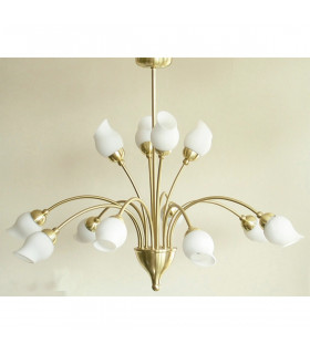 Clearance - Rimini Pendant 12 Light G9 Satin Brass-2