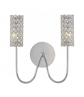 Clearance - Martina Wall Lamp 2 Light G4 Polished Chrome/Crystal NOT LED/CFL Compatible-1