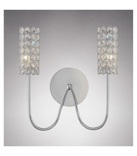Clearance - Martina Wall Lamp 2 Light G4 Polished Chrome/Crystal NOT LED/CFL Compatible-2