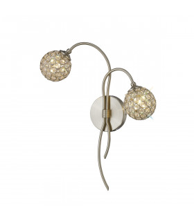 Clearance - Apollo Wall Lamp 2 Light G9 Satin Nickel/Crystal-1