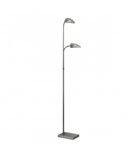 Clearance - Ashton Floor Lamp 2 Light G9 Satin Nickel/Crystal NOT LED/CFL Compatible-1