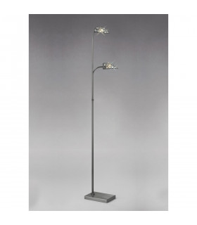 Clearance - Ashton Floor Lamp 2 Light G9 Satin Nickel/Crystal NOT LED/CFL Compatible-2