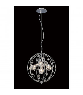 Clearance - Sorrento Pendant Cylinder 3 Light G9 Polished Chrome/Crystal-2