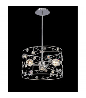 Clearance - Sorrento Pendant Ball 3 Light G9 Polished Chrome/Crystal-2