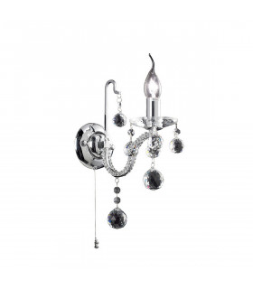Clearance - Corona Crystal Wall Lamp Switched E14 Polished Chrome-1