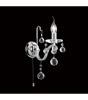 Clearance - Corona Crystal Wall Lamp Switched E14 Polished Chrome-2
