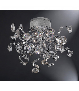 Clearance - Kurlz Ceiling 9 Light G4 Polished Chrome/Crystal NOT LED/CFL Compatible-2