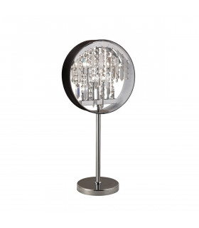 Clearance - Geo Table Lamp Black Shade 7 Light G4 Polished Chrome/Crystal NOT LED/CFL Compatible-1
