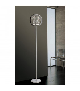 Clearance - Geo Floor Lamp Black Shade 9 Light G4 Polished Chrome/Crystal NOT LED/CFL Compatible-2