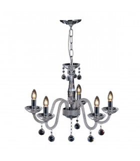 Clearance - Amora Pendant 5 Light E14 Polished Chrome/Crystal-1