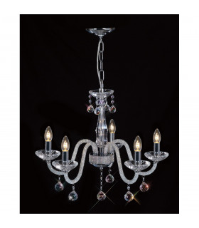 Clearance - Amora Pendant 5 Light E14 Polished Chrome/Crystal-2