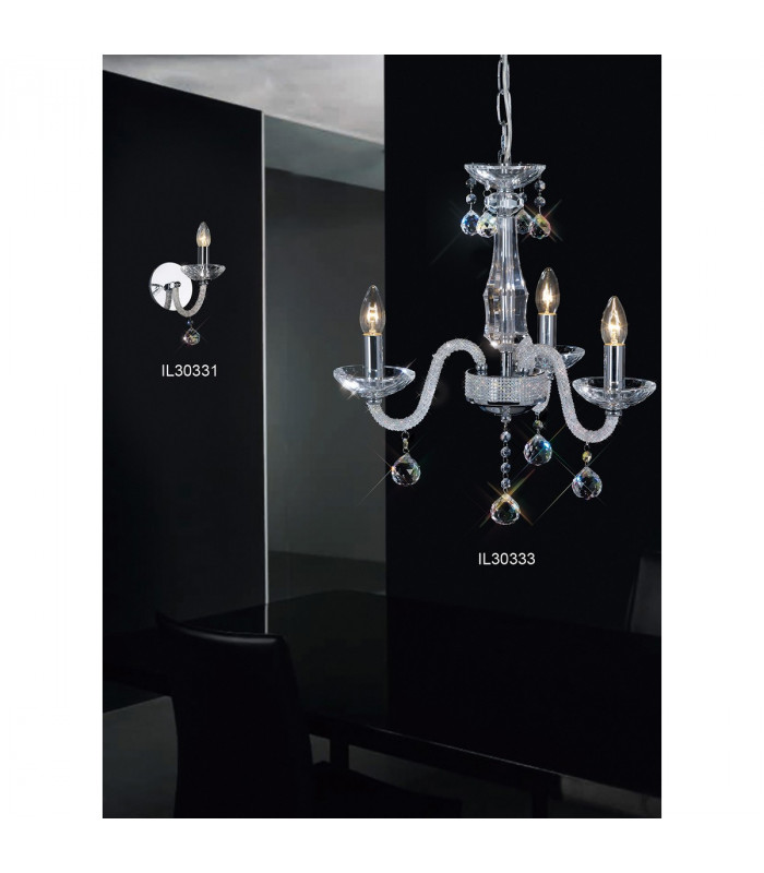 Clearance - Amora Pendant 5 Light E14 Polished Chrome/Crystal-3
