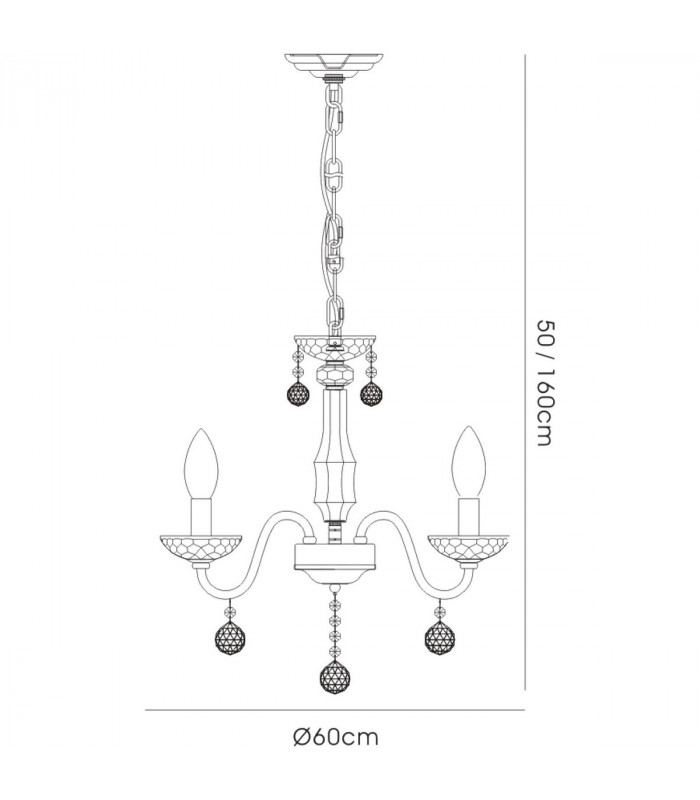Clearance - Amora Pendant 5 Light E14 Polished Chrome/Crystal-4