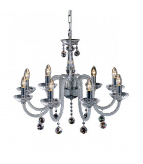 Clearance - Amora Pendant 8 Light E14 Polished Chrome/Crystal-1