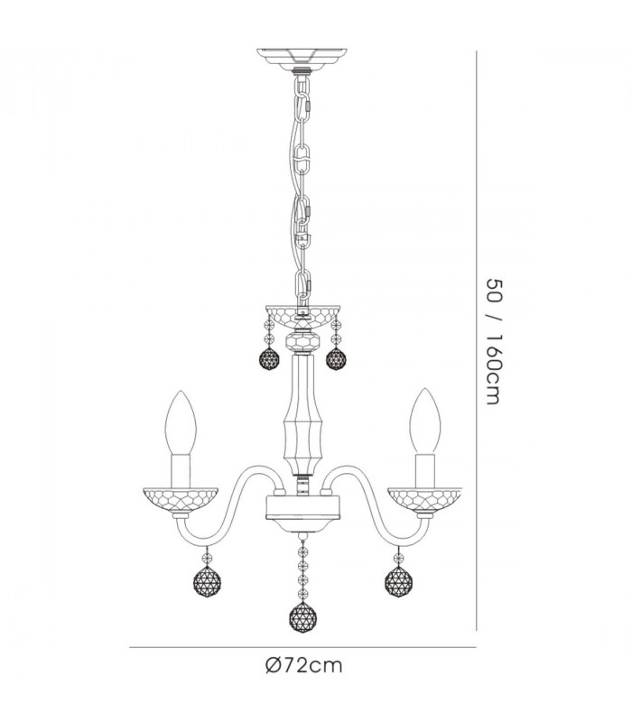 Clearance - Amora Pendant 8 Light E14 Polished Chrome/Crystal-4