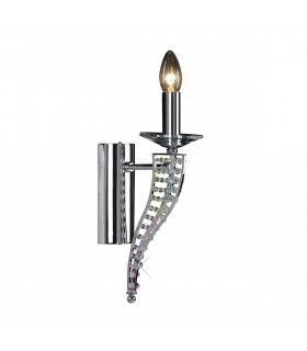 Clearance - Santo Wall Lamp E14 Polished Chrome/Crystal-1