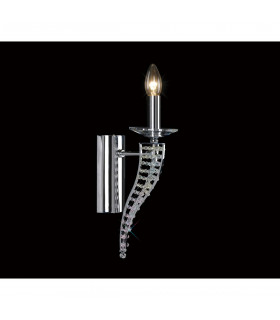 Clearance - Santo Wall Lamp E14 Polished Chrome/Crystal-2