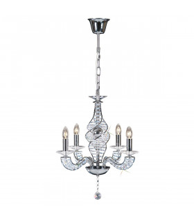 Clearance - Santo Pendant 4 Light E14 Polished Chrome/Crystal-1